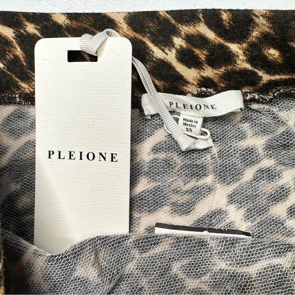 Pleione Leopard Printed Midi Side Slit Pull On Skirt Size XS NWT - Picture 4 of 4